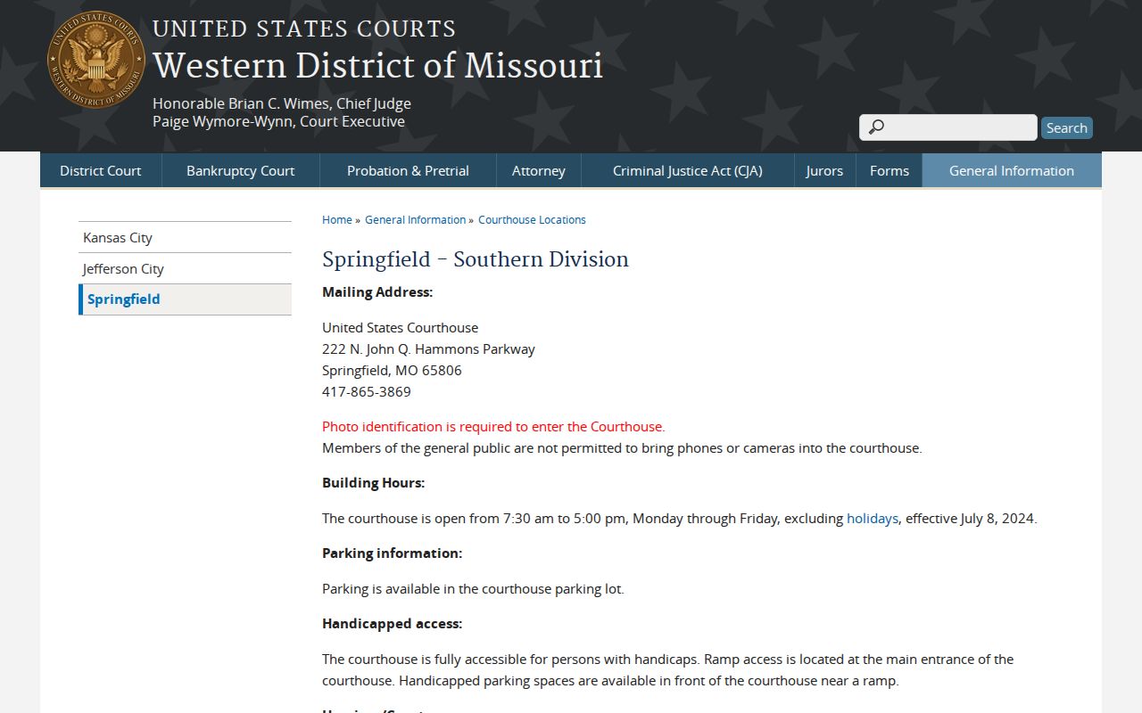 Webster County court docket federal court route reference